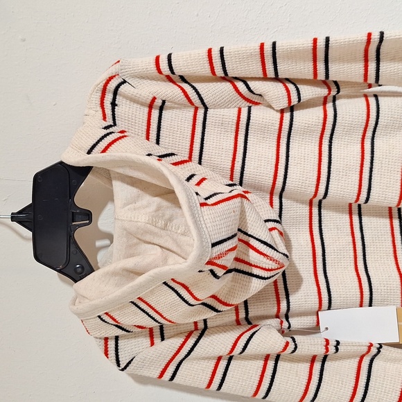 Ever & Ever 3 Button Stripe Hooded Shirt 12mo NWT - Picture 5 of 15